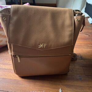 Freshly Picked Brown Leather Diaper Bag Backpack